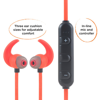EcoSurvivor IPX4 Bluetooth Earbuds, Orange