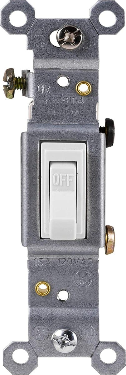 GE Grounding Toggle Switch, White
