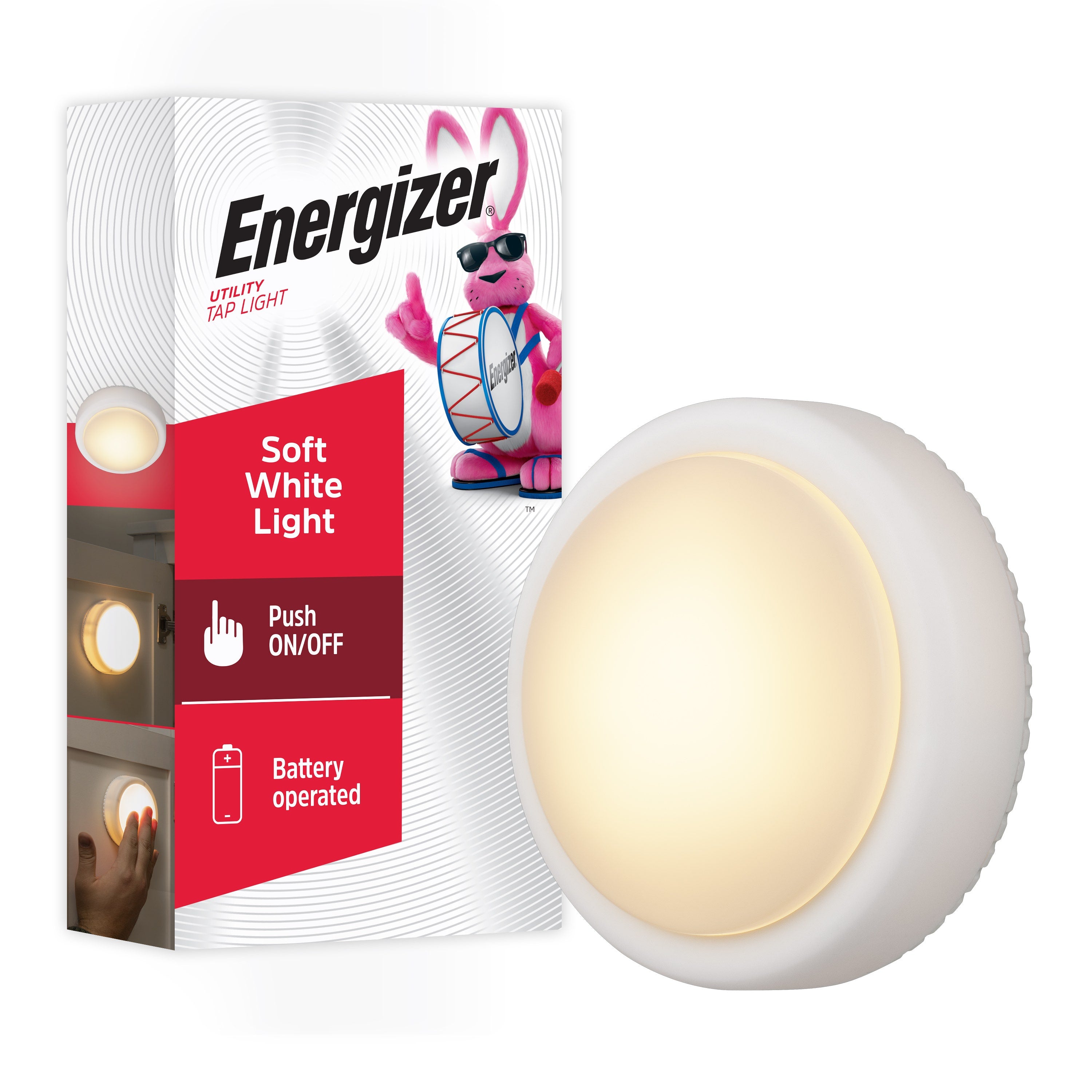 Energizer Battery Operated Utility Touch Light, White
