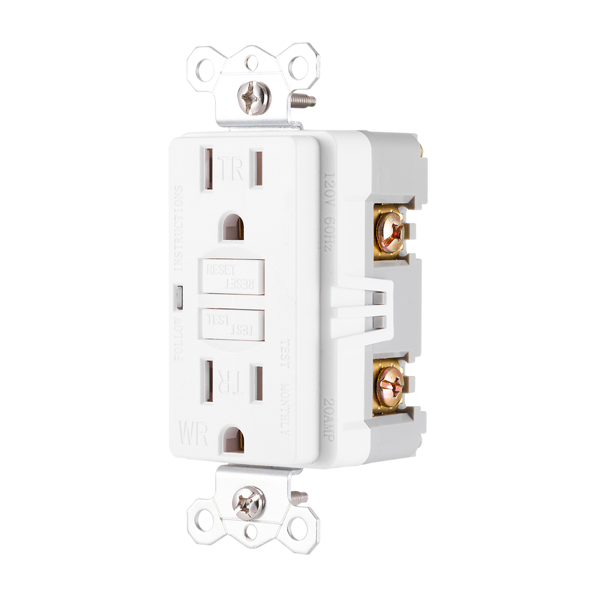GE GFCI Tamper and Weather Resistant Receptacle , White