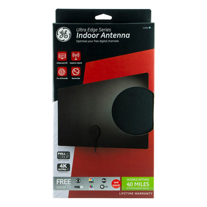 GE Ultra Edge HD Antenna, Black/White