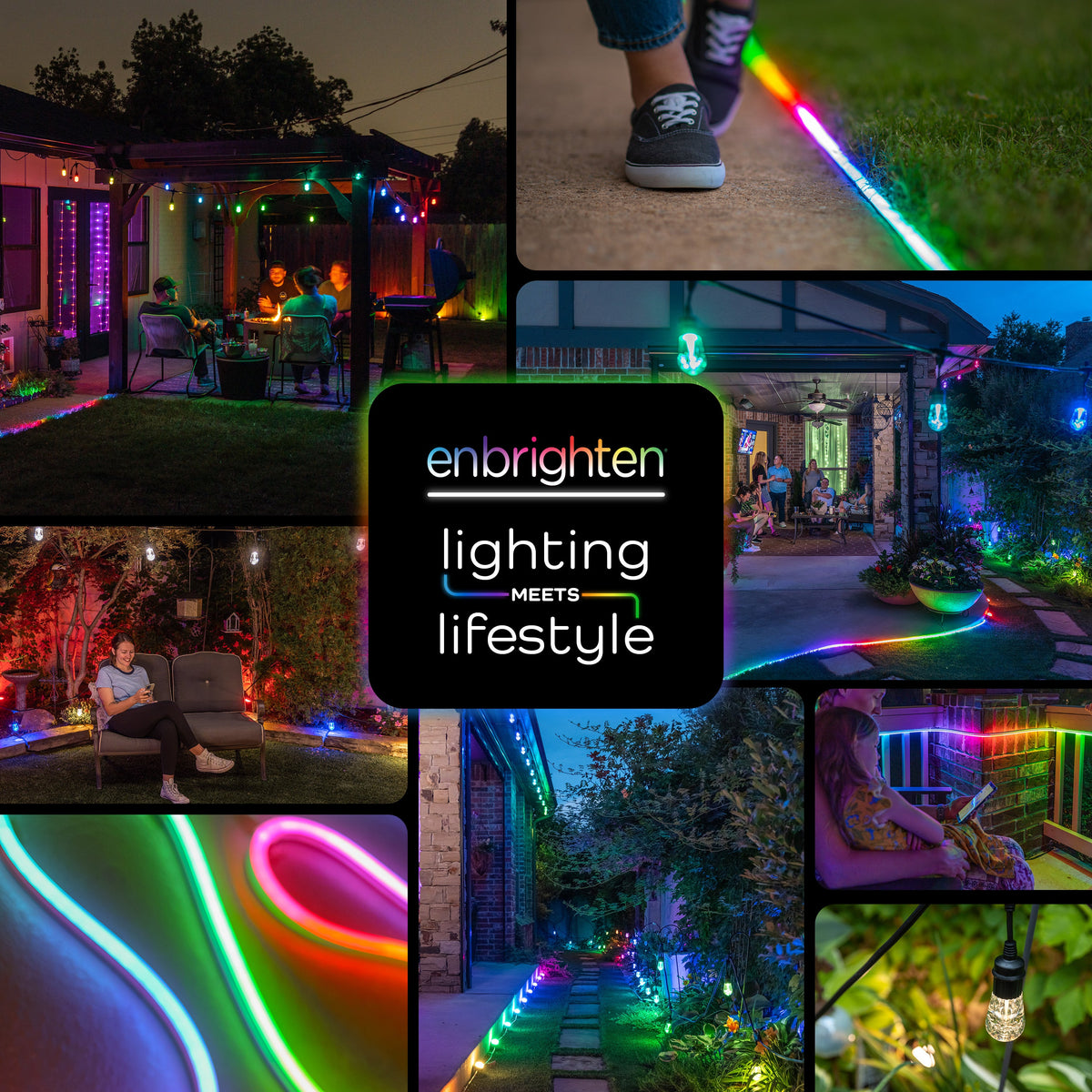 Enbrighten WiFi VIBE Indoor/Outdoor Color-Changing LED Flex Light, 16ft.