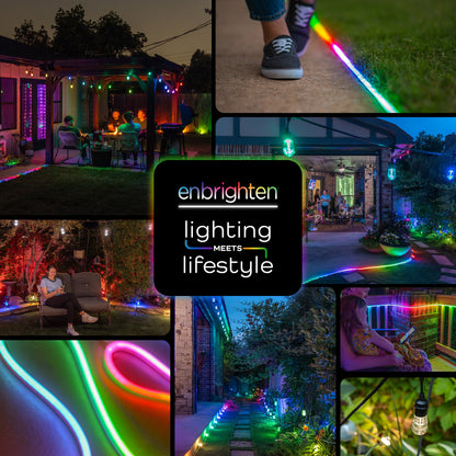 Enbrighten WiFi VIBE Indoor/Outdoor Color-Changing LED Flex Light, 24ft.
