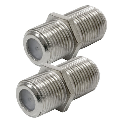 GE Coaxial Cable Extension Adapters, F-Type Connectors, 2 Pack
