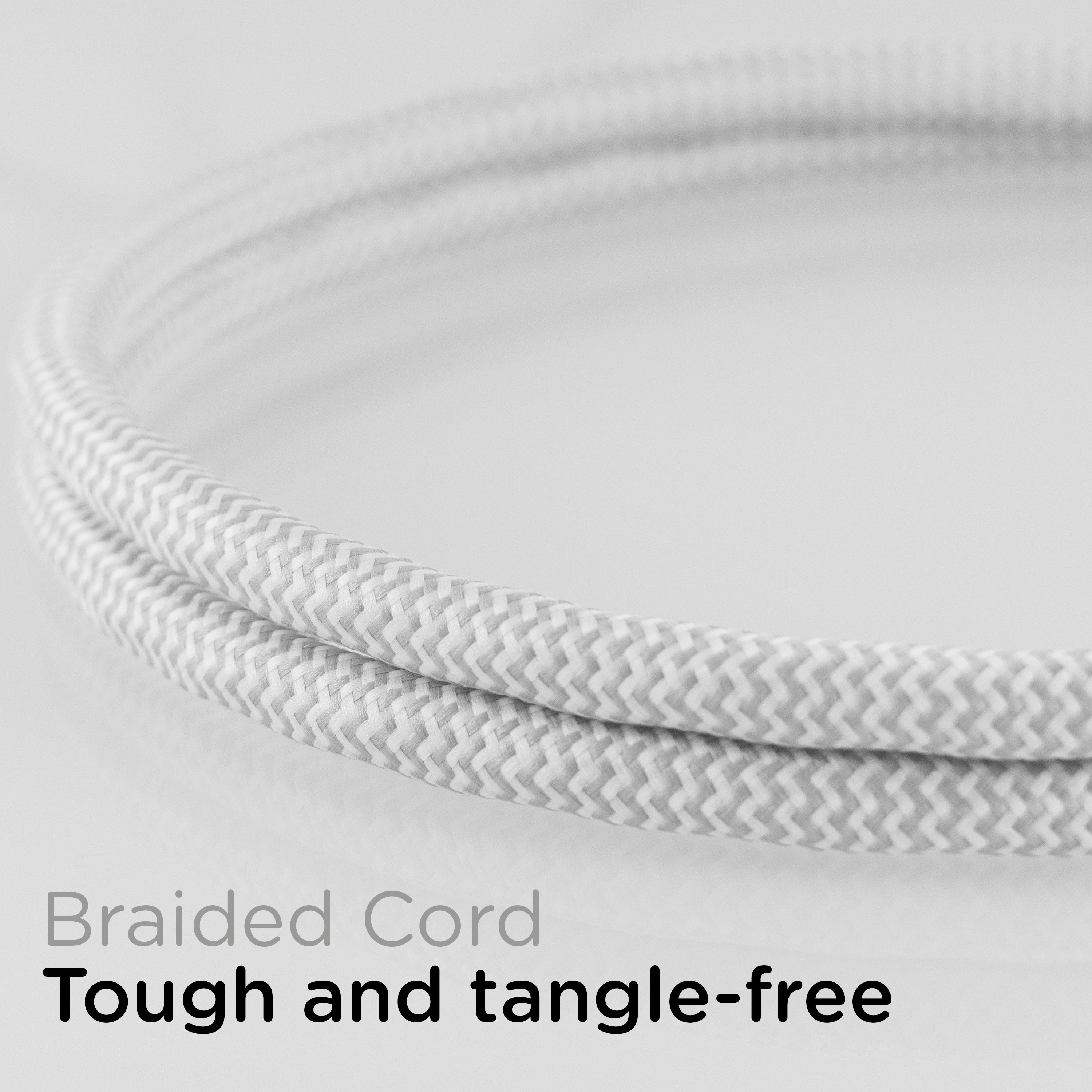 Cordinate 10ft. 3-Outlet Extension Cord, Gray/White