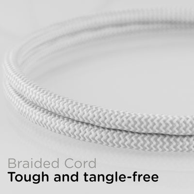 Cordinate 10ft. 3-Outlet Extension Cord, Gray/White