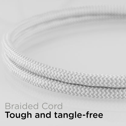 Cordinate 10ft. 3-Outlet Extension Cord, Gray/White