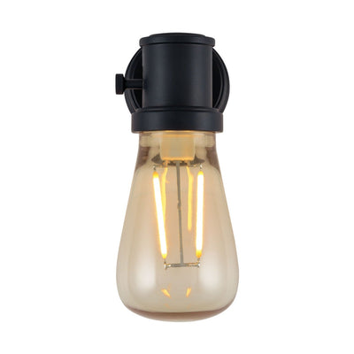 GE Vintage Light Sensing LED Night Light, Black