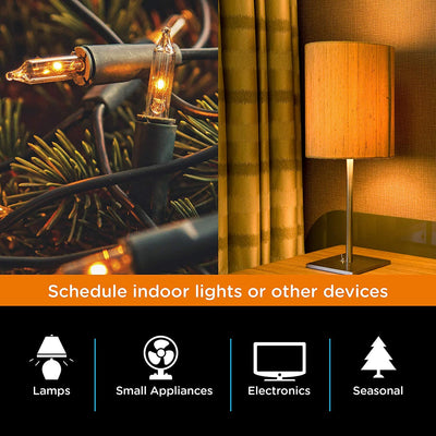 myTouchSmart Indoor Plug-In SunSmart Digital Timer, White