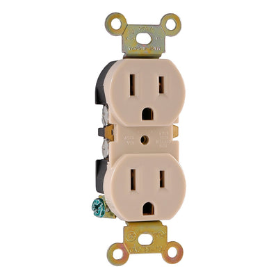 GE Duplex Receptacle, Ivory
