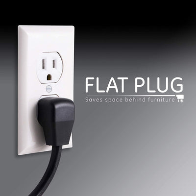 GE 12-Outlet 8ft. Surge Protector with 2-USB Tether, Black