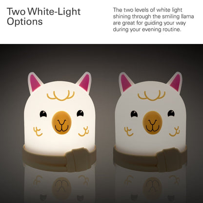 Lights by Night Llama Color Changing Tabletop LED Night Light, White