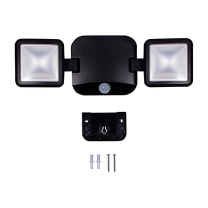 Energizer Outdoor Motion-Sensing LED Dual-Head Security Light, Black