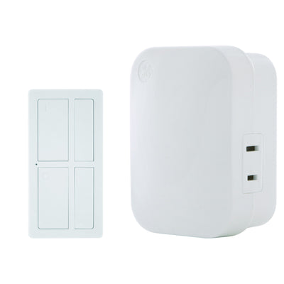 GE mySelectSmart Wireless Remote with Dimming Lighting Control, White