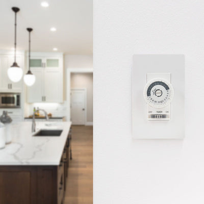 UltraPro 24-Hour Mechanical In-Wall Timer, White