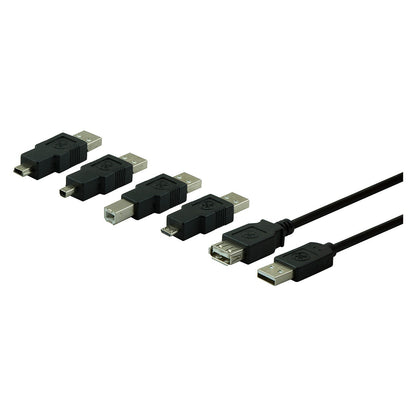 GE 6ft. Universal USB 2.0 Adapter Kit, Black