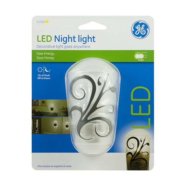 GE Light Sensing LED Night Light, White