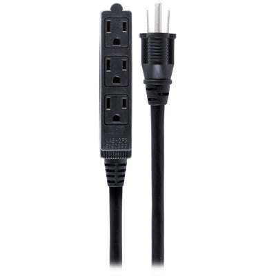 UltraPro 3-Outlet 25ft. Heavy Duty Outdoor Extension Cord, Black
