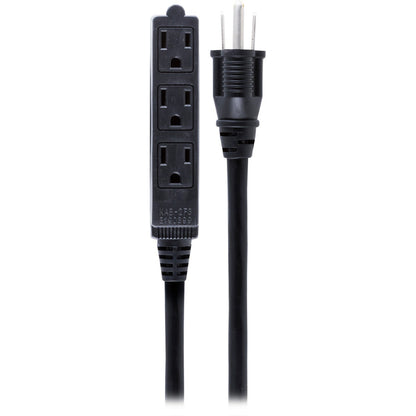GE 3-Outlet 25ft. Heavy Duty Outdoor Extension Cord, Black