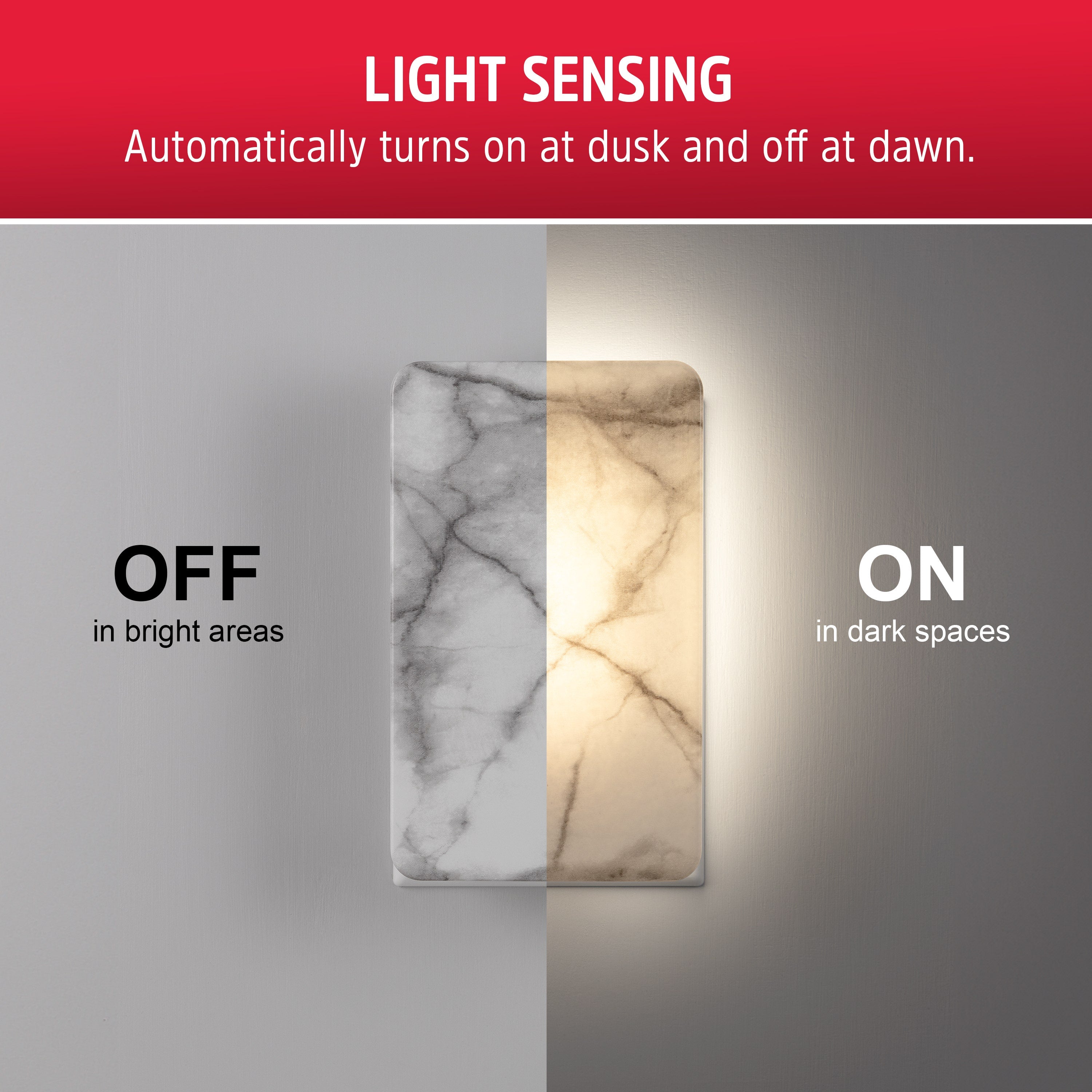 Energizer Light Sensing LED Night Light, Marble