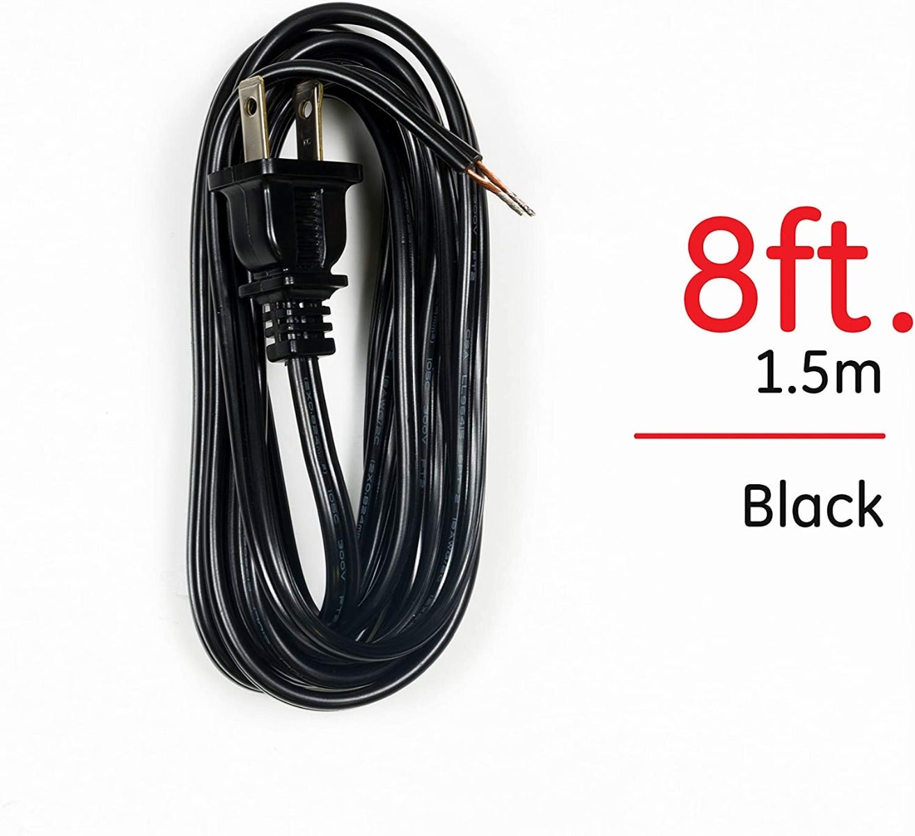 Power Gear 8ft. Polarized Replacement Lamp Cord, Black