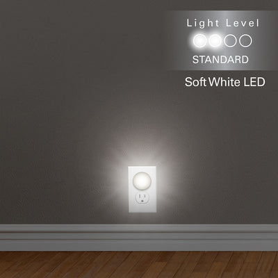 Lights by Night GLO Dot Light Sensing LED Night Light, White, 2 Pack