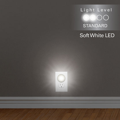 Lights by Night LED GLO Dot Light Sensing Night Light, 4 Pack, White