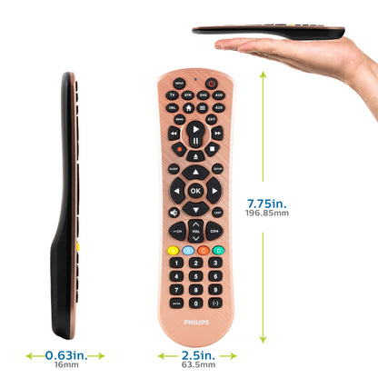Philips 6-Device Universal Remote, Brushed Rose Gold