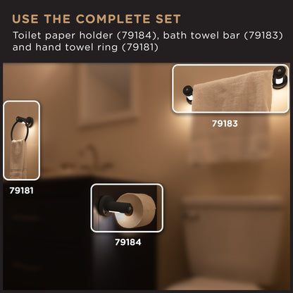 Enbrighten LED Motion Sensing Bathroom Lighting Bundle, Matte Black