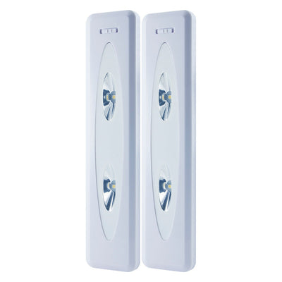 GE Battery Operated LED Light Bars with Remote, White, 2 Pack