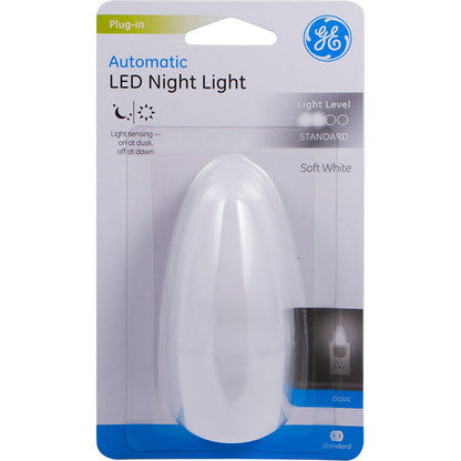 GE Light Sensing LED Night Light, White