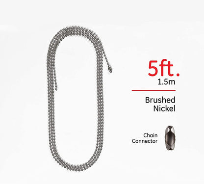 Power Gear 5 ft. Pull Chain Extension, Brushed Nickel