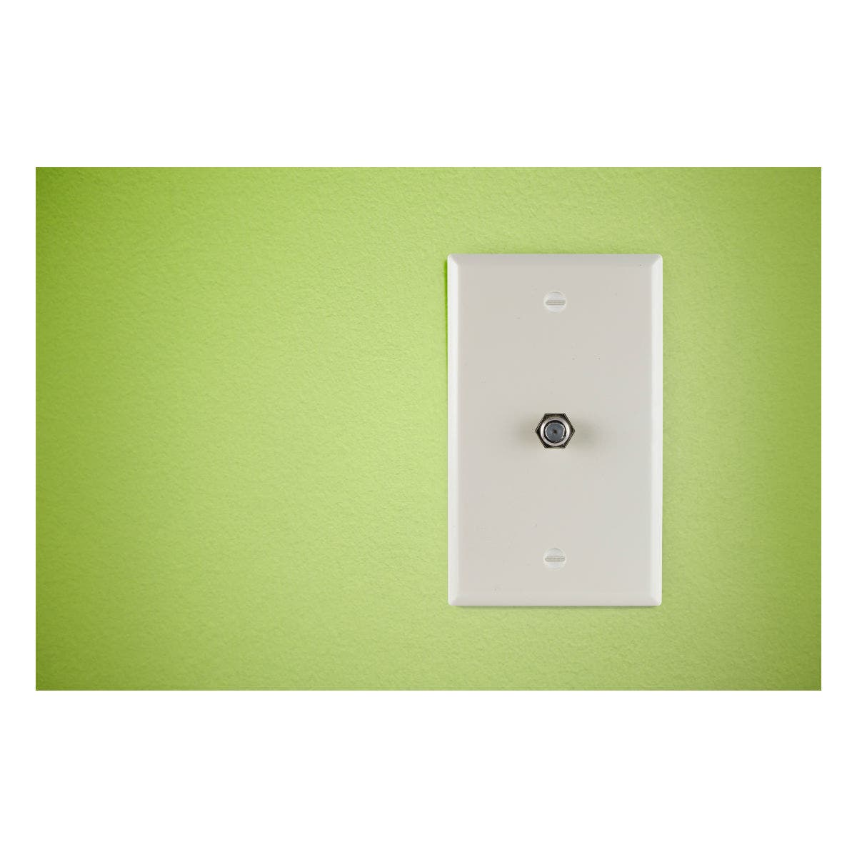 GE Coax Wall Plate, Light Almond