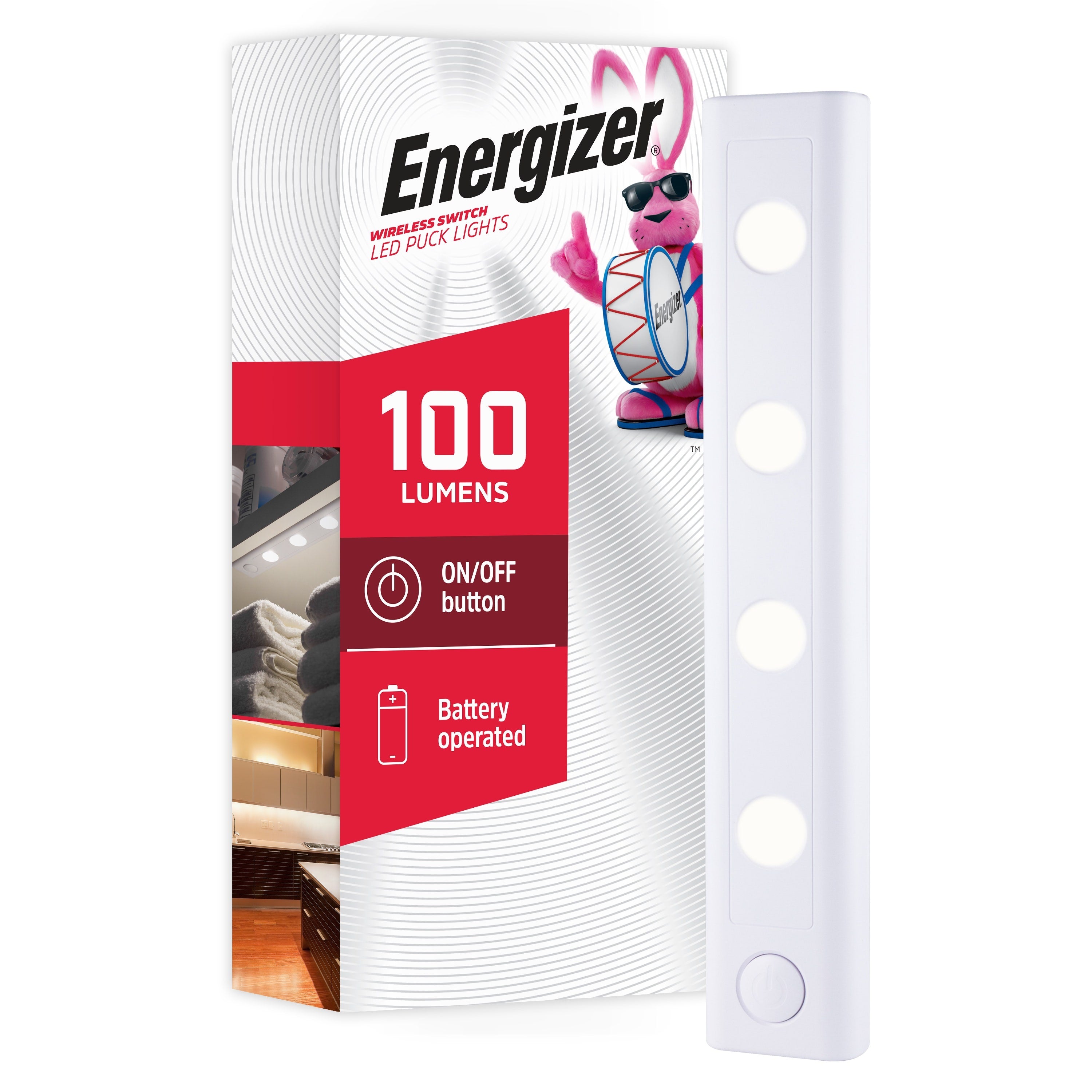 Energizer 12in. Battery Operated LED Light Bar, White