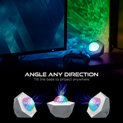 Enbrighten Galaxy Wave Mini Projector LED Tabletop Night Light, White