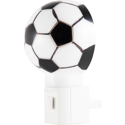 Lights by Night Soccer Ball Manual On/Off LED Night Light, Black/White