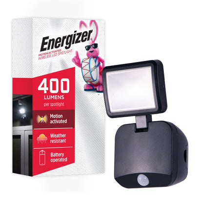 Energizer Outdoor Single-Head Motion-Sensing LED Security Light, Black