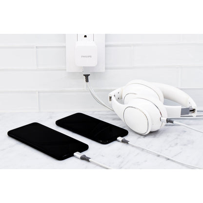 Philips 3-USB Wall Charger, White