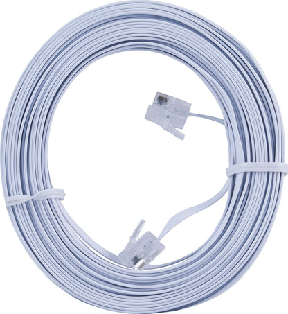 Power Gear 50ft. Ultra Thin Phone Line Cord, White