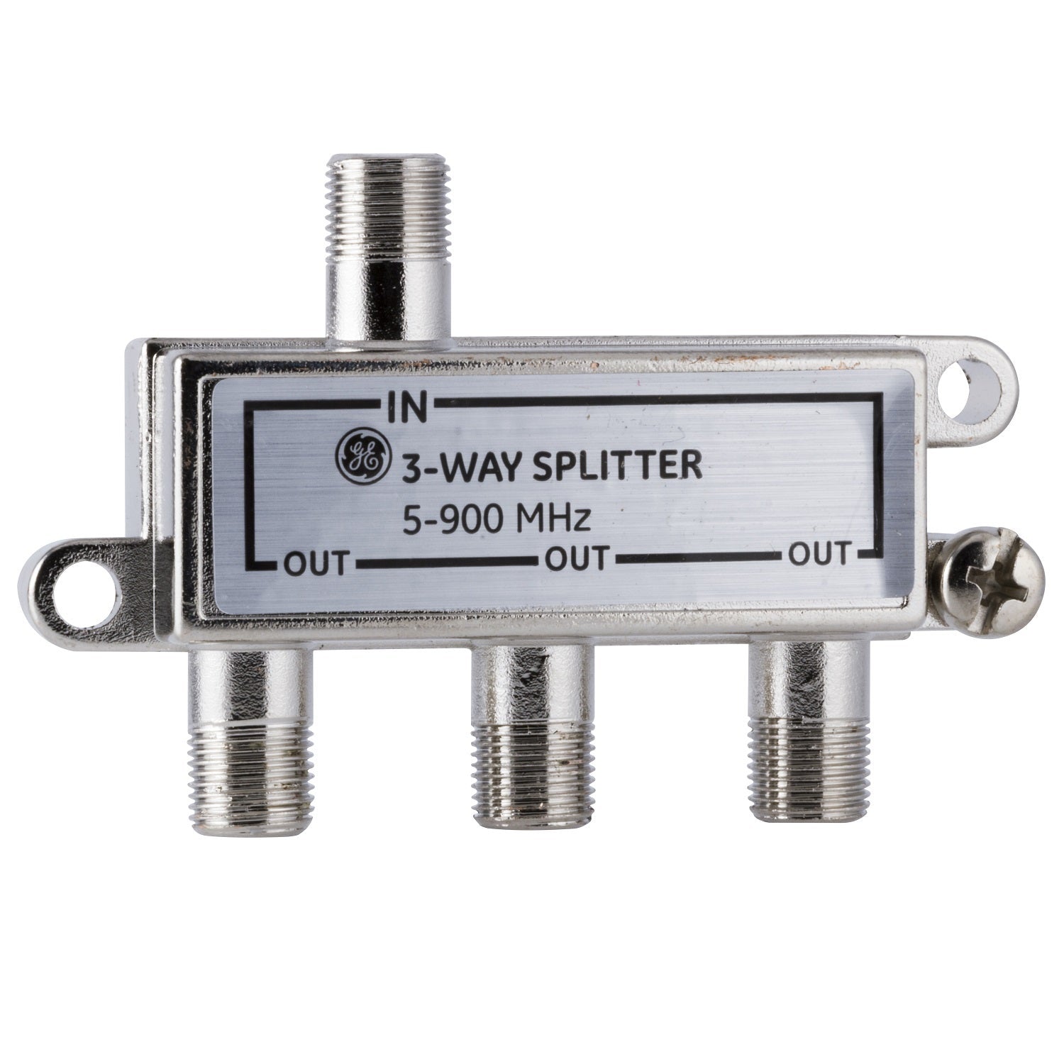 GE 3-Way Signal Splitter, Silver