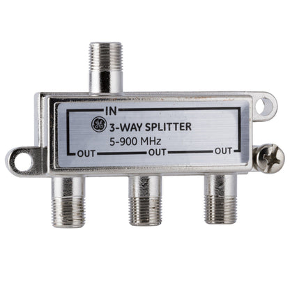 GE 3-Way Signal Splitter, Silver