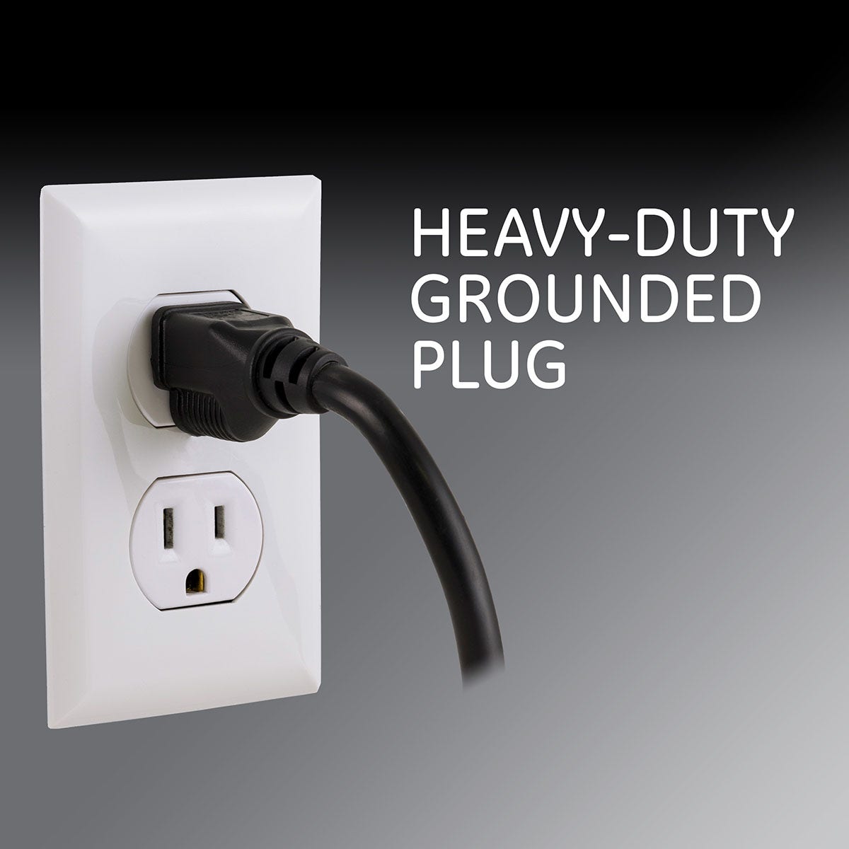 GE 6-Outlet 2ft. Surge Protector With Twist-To-Close Safety Covers, Black