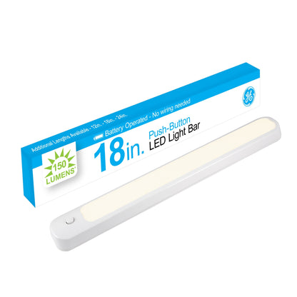 GE 18in. Battery Operated LED Light Bar, White