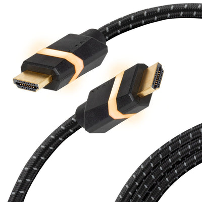 Titan 6ft. 8K Premium HDMI LED Braided Gaming Cable, Black