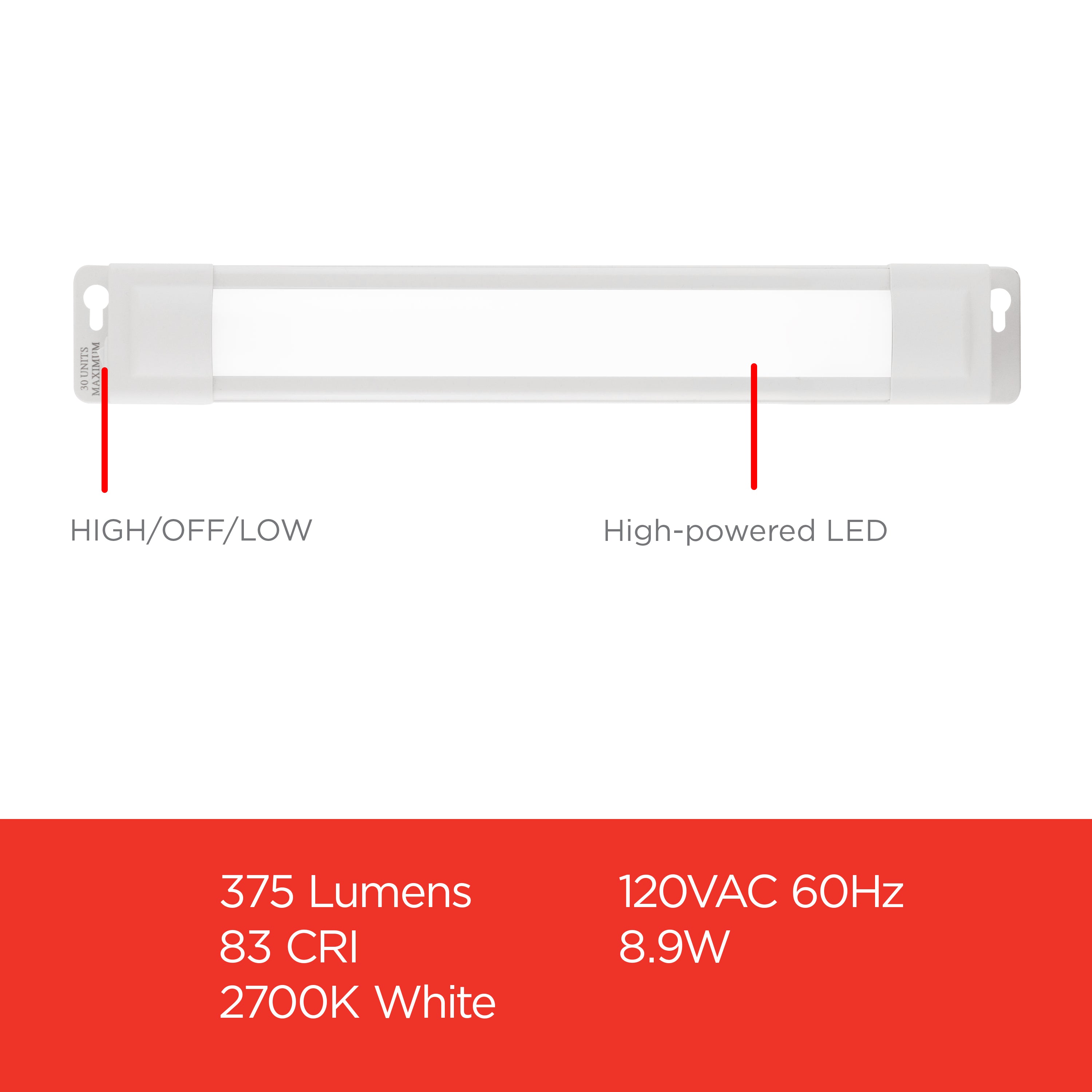 UltraPro LED Plug-in Light Fixture, 12in.