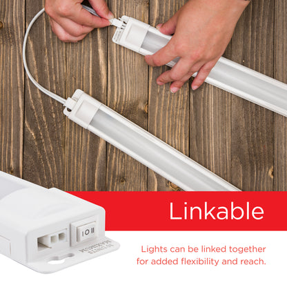 UltraPro 18in. Linkable Plug-In LED Light Fixture, White