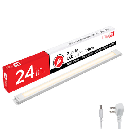 UltraPro 24in. Linkable Plug-In LED Light Fixture, White