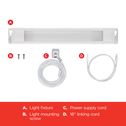 UltraPro 24in. Linkable Plug-In LED Light Fixture, White
