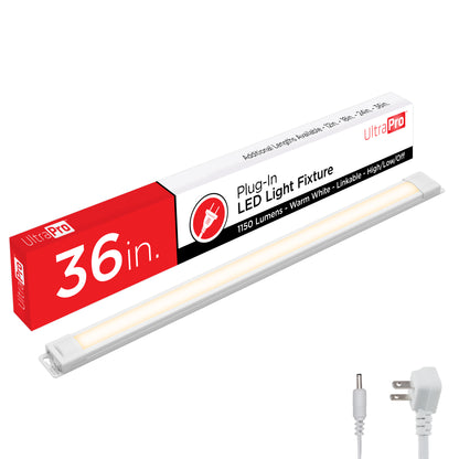UltraPro 36in. Linkable Plug-In LED Light Fixture, White
