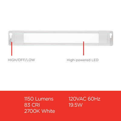 UltraPro 36in. Linkable Plug-In LED Light Fixture, White